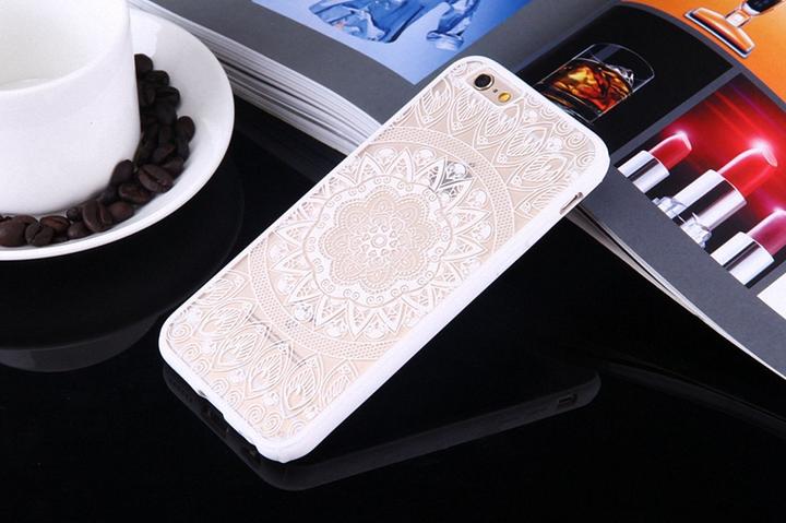 Actual product image König Design Apple iPhone 8 Plus Mobile Case Mandala Case Cover Motif Circle White New (Apple iPhone 8 Plus)