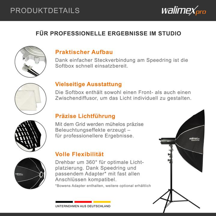 Actual product image Walimex pro Essential Octa 120 Hensel EH (Soft boxes, 120 cm)