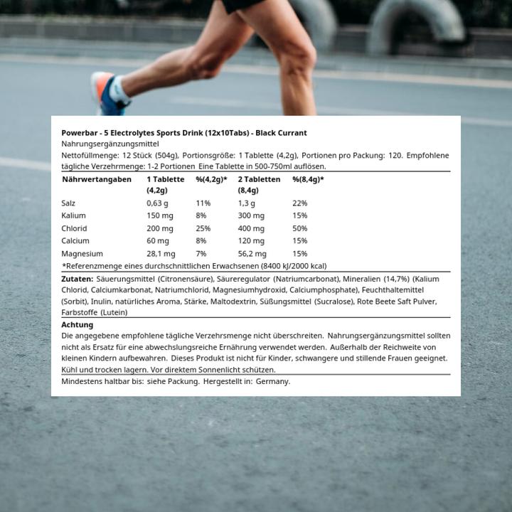 Produktbild Powerbar 5 Electrolytes (Schwarze Johannisbeere, 12 x)