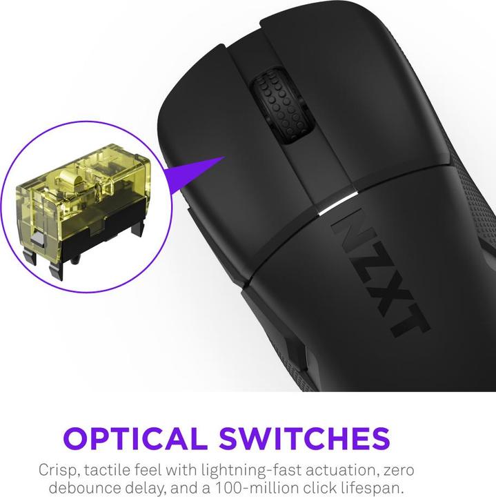 Actual product image NZXT Mouse Lift Elite Black (Wireless, Cable)