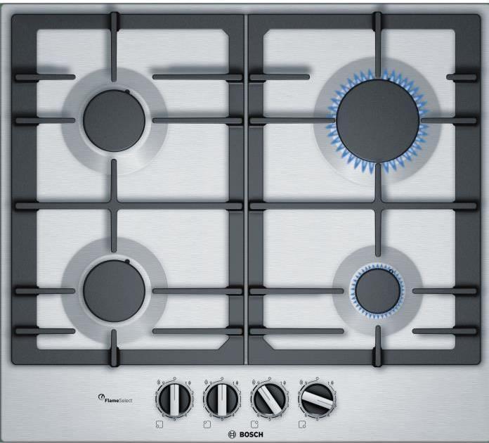 Bosch Hausgeräte Serie 6 PCP6A5B90 Kochfeld, Edelstahl Integriert Gaskochfeld 4 Zone(n)