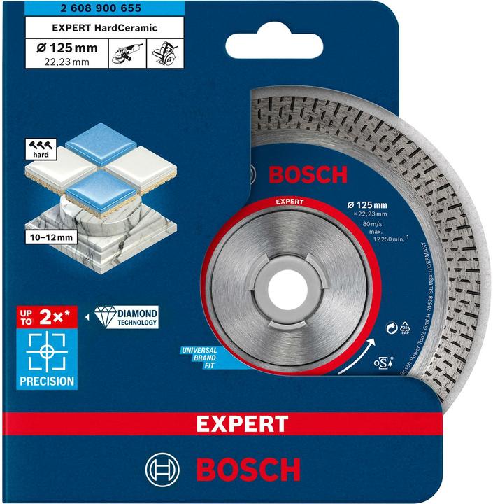 Actual product image Bosch Professional Zubehör EXPERT HardCeramic diamond cutting discs, 125 x 22.23 x 1.4 x 10 mm