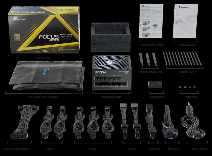 Produktbild Seasonic Focus GX-1000 V4 1000W ATX3.0 black (1000 W)