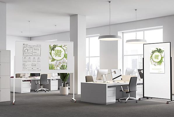 Image du produit Magnetoplan MAGNETOP. Tableau blanc design Vario 1181100 Acier, mobile 1000x1800mm (1000 x 1800 mm)
