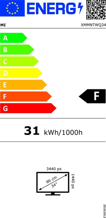 Energy Label Xiaomi BHR5116GL (2560 x 1080 pixels, 30")