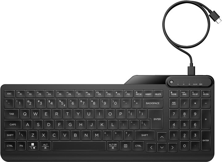 HP 405 Multi-Device Wired Backlit Keyboard (DE, Cable)