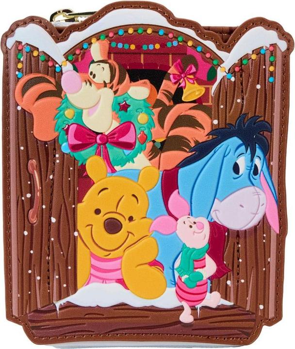 Actual product image Loungefly Disney by wallet Winnie the Pooh and friends Holiday Scene