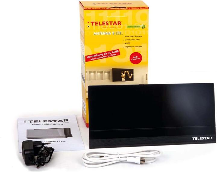 Image du produit Telestar Antenna 9 LTE (Antenne plate, Antenne d'intérieur, 45 dB, DVB-T / -T2, DAB/DAB+, UKW / MW / LW)
