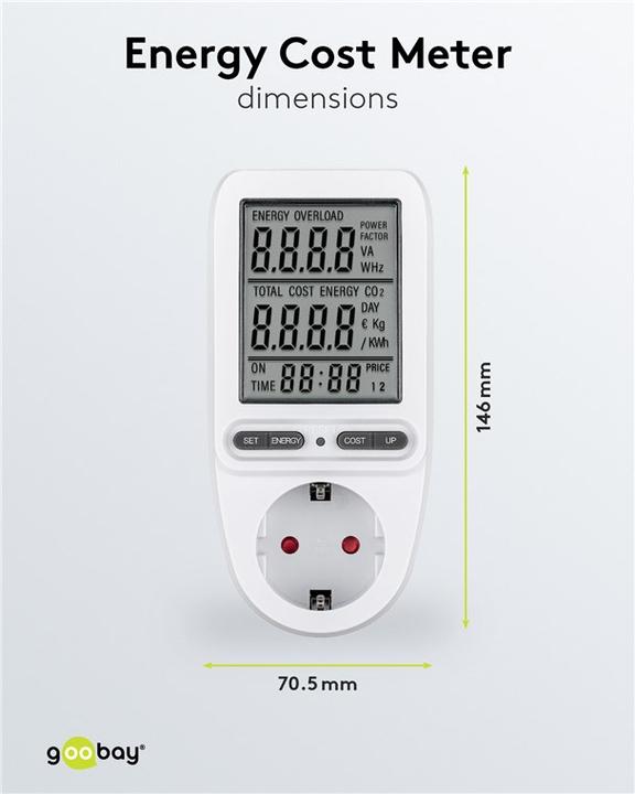 Actual product image Goobay Digital energy cost meter Pro