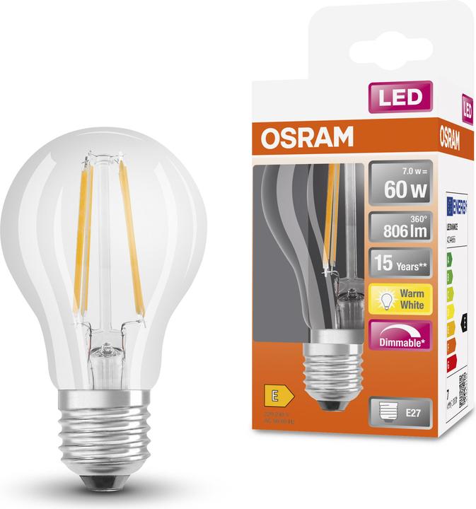 Produktbild Osram Led Retrofit Classic A (E27, 8.50 W, 806 lm, 1 x, F)
