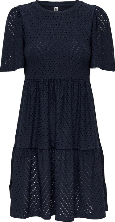 JdY Broderie Anglaise Kleid mit kurzen Ärmeln