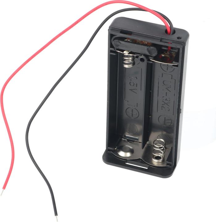 Produktbild XCell Batteriehalter für 2x Mignon AA LR6 Batterie mit An/Aus Schalter