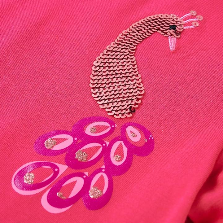 Actual product image VidaXL Children's long-sleeved shirt bright pink 140,Material: 95 % cotton (140)
