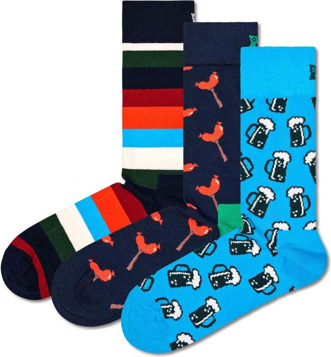 Image du produit Happy Socks Saucisse et bière (Lot de 3, 41 - 46)