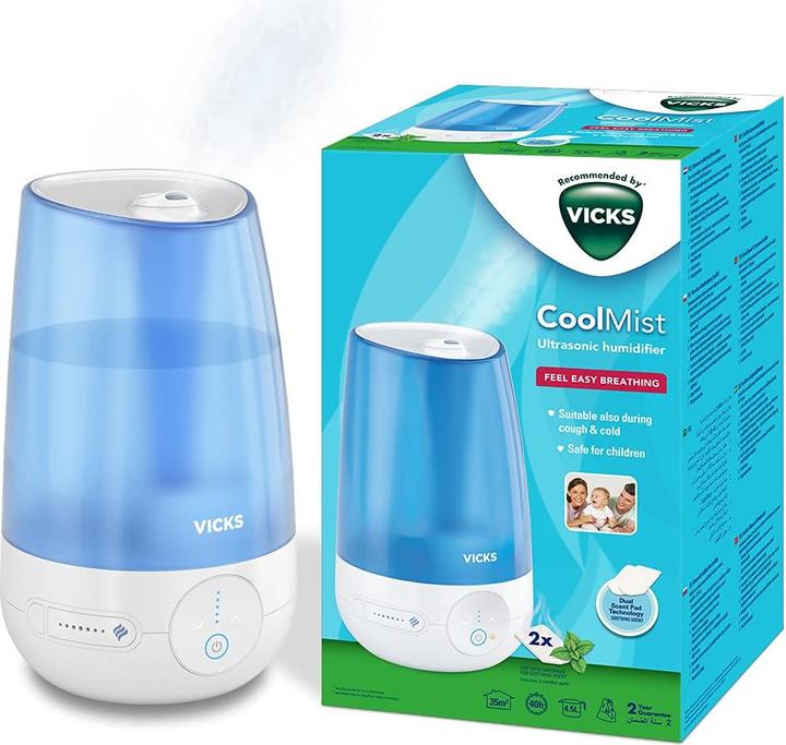 Actual product image Vicks Mini Kaltluft Ultraschall-Luftbefeuchter VUL565E (35 m²)
