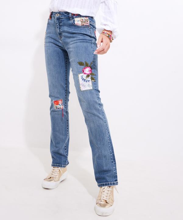 Actual product image Joe Browns LIMITED EDITION Patchwork Straight Leg Jeans (42)