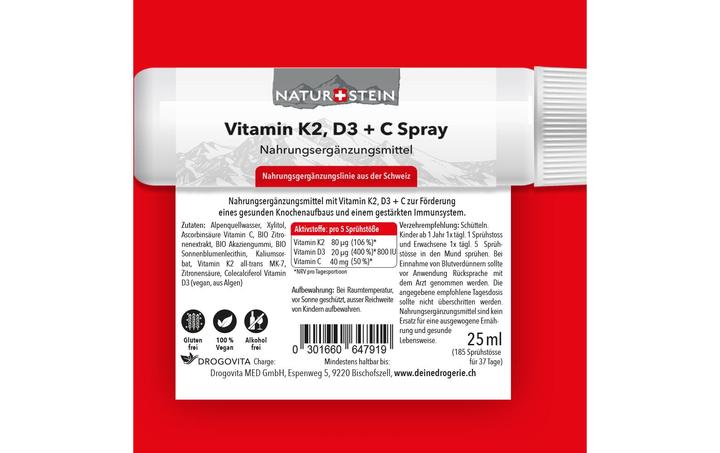 Image du produit Naturstein Vitamin K2 D3 + C (1 pièce(s), Spray, 42 g)