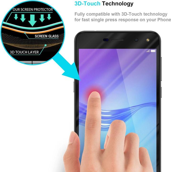 Immagine prodotto Cadorabo Vetro di protezione del display a schermo intero (1 Pezzo/i, Huawei Y5 (2017), Huawei Y6 (2017))