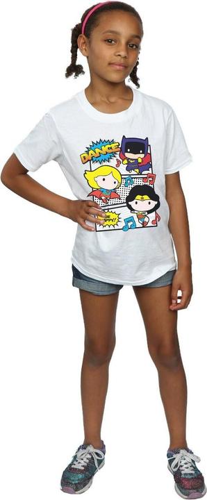Actual product image Girls Chibi Super Friends Dance Cotton T-Shirt (116)