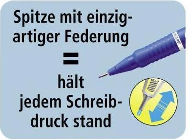 Produktbild STABILO SENSOR F Finliner mit gefederter Spitzer (Blau, 1 x)