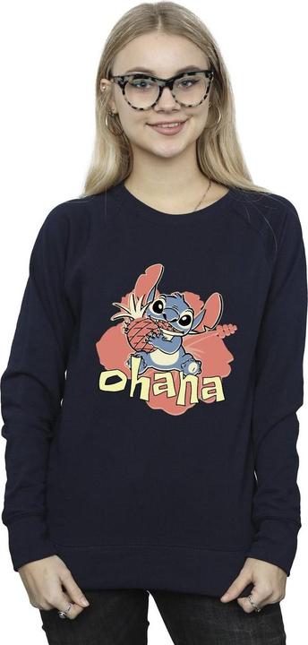 Actual product image Disney Womens/Ladies Lilo And Stitch Ohana Pineapple Sweatshirt (L)