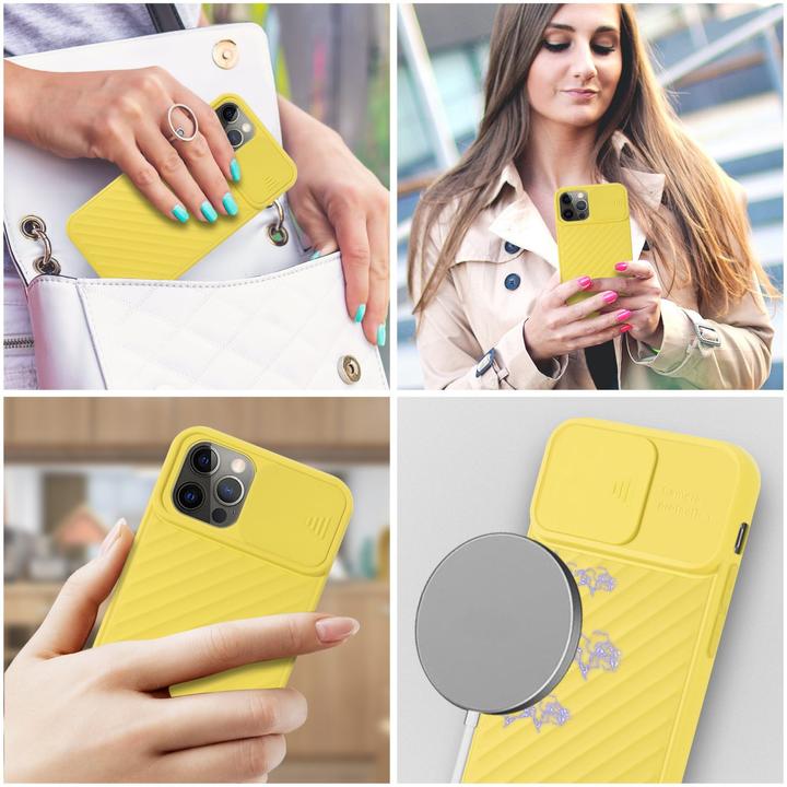 Immagine prodotto Cadorabo Cover in TPU con protezione della fotocamera (Apple iPhone 13 Pro Max)
