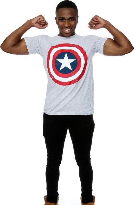 Immagine prodotto Maglietta Capitan America Distressed Shield Uomo (L)