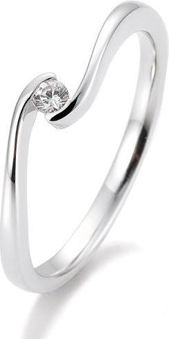 Produktbild Breuning Ring Schwung 0,05-0,30ct. (51, 585/14 K Gold)