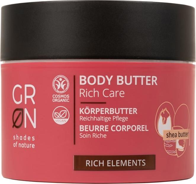 GRN RICH Körperbutter wohltuende Pflege Shea Butter (Körpercreme, 200 ml)