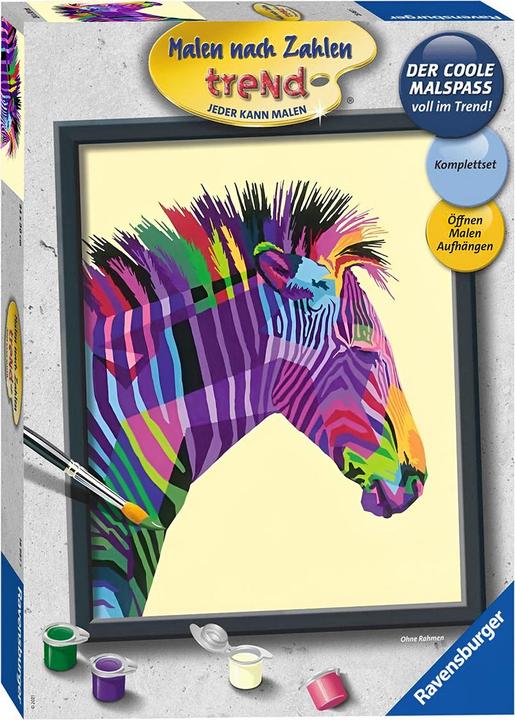 Image du produit Ravensburger Peinture par numéros 28988 - Zèbre coloré - dès 12 ans