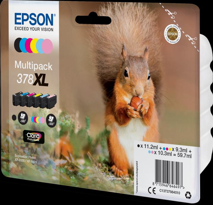 Actual product image Epson 378XL Claria Photo HD Multipack (M, FC, C, LC, LM, Y)