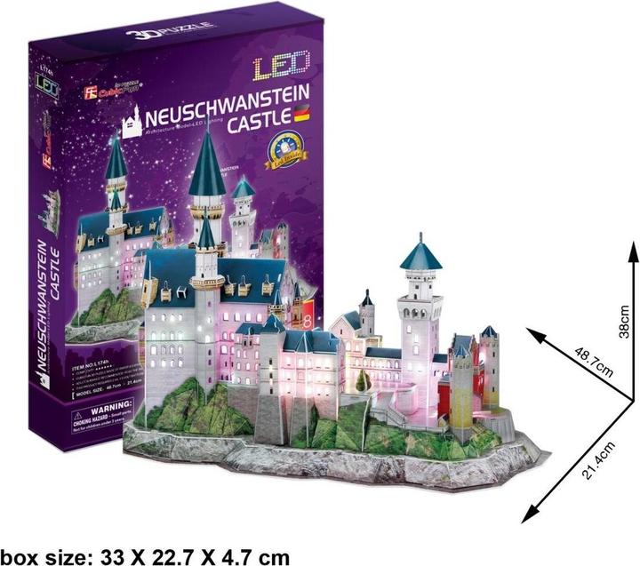 Produktbild Cubicfun Puzzle 3D Schloss Neuschwanstein (128 Teile)
