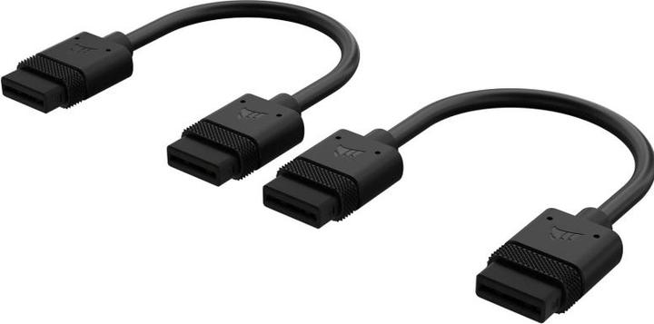 Image du produit Corsair Câble iCUE LINK, 2x 100mm avec connecteurs droits, Noir