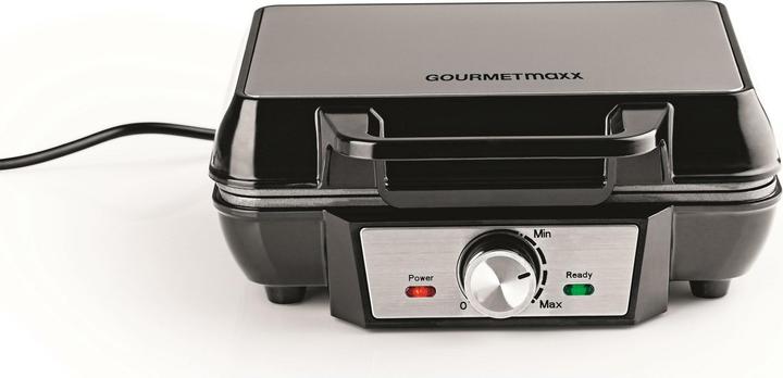 Image du produit Gourmetmaxx Waffeleisen Schwarz/Silber, Leistung: 1000 W, Anzahl pro