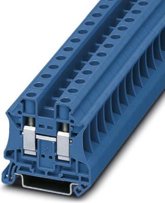 Actual product image Phoenix Contact 10mm screw terminal block, 20to6awg,blue
