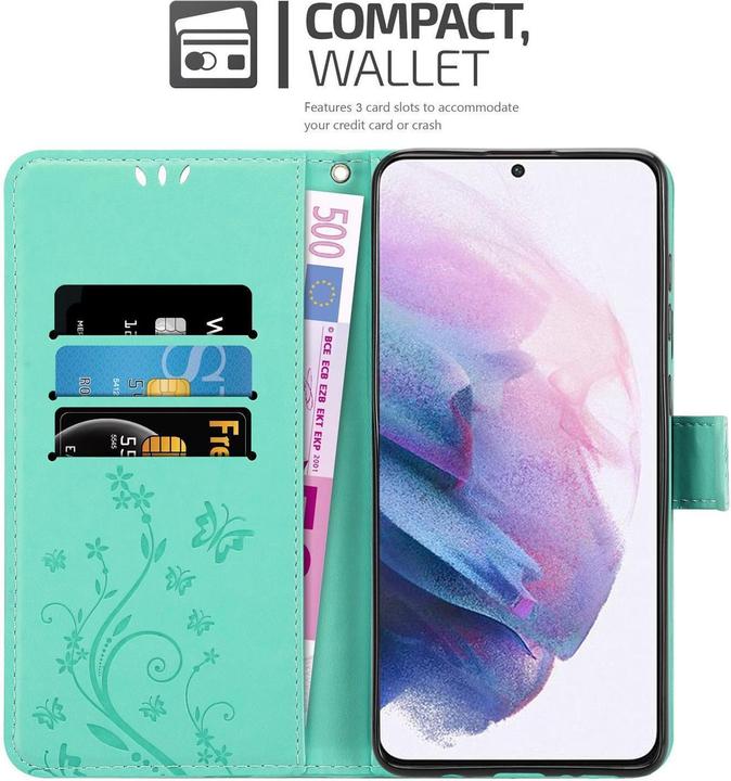 Actual product image Cadorabo Flower Book cover (Samsung Galaxy S21 5G)