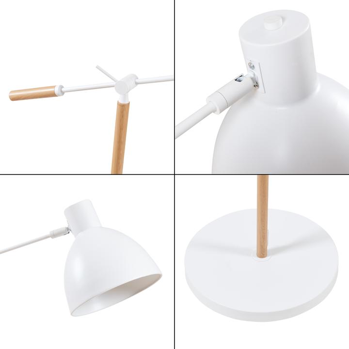 Actual product image Lux.Pro Stehleuchte Banchory Metall 163 cm Holzoptik/Weiss (E27)