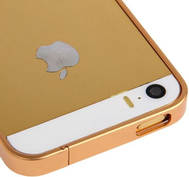 Produktbild König Design Schutzhülle Aluminium Bumper für Handy Apple iPhone 5 & 5S orange (Apple iPhone 5)
