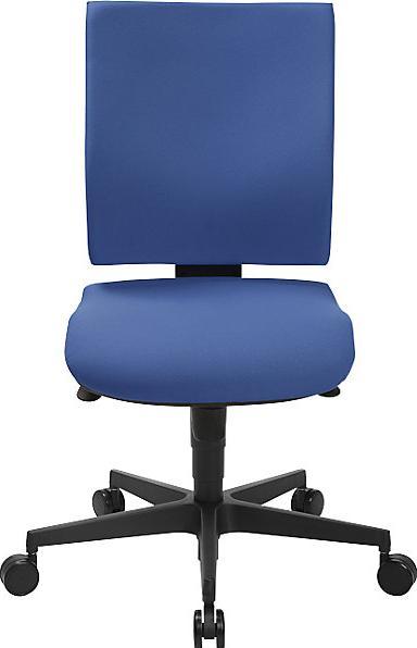 Actual product image Topstar SYNCRO CLEAN office swivel chair, antibacterial fabric cover, blue.
