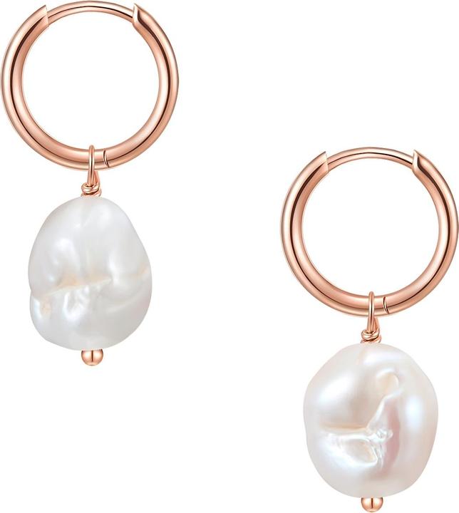 Actual product image Glanzstücke München Ladies Sterling Silver Freshwater Cultured Pearl Rose Gold - 28573 (Sterling Silver)