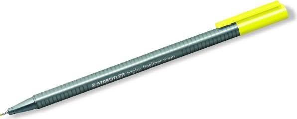 Immagine prodotto Staedtler 334 Fineliner triplus giallo neon (Giallo neon, Grigio, 1 x)