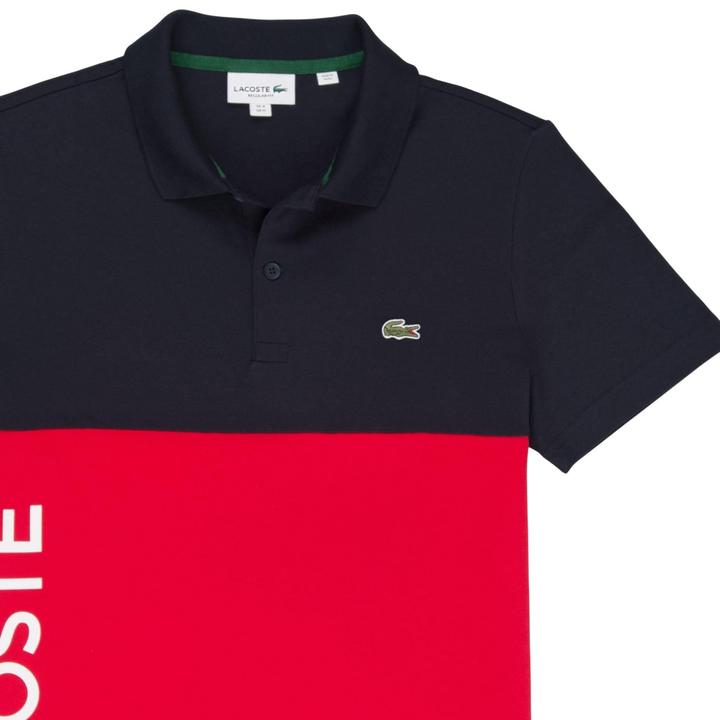 Actual product image Lacoste Mens Colour Block Cotton Stretch Regular Polo Shirt (S)