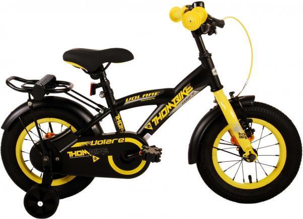 Volare Thombike Kinderfahrrad - Jungen - 12 Zoll - Schwarz Gelb (12")