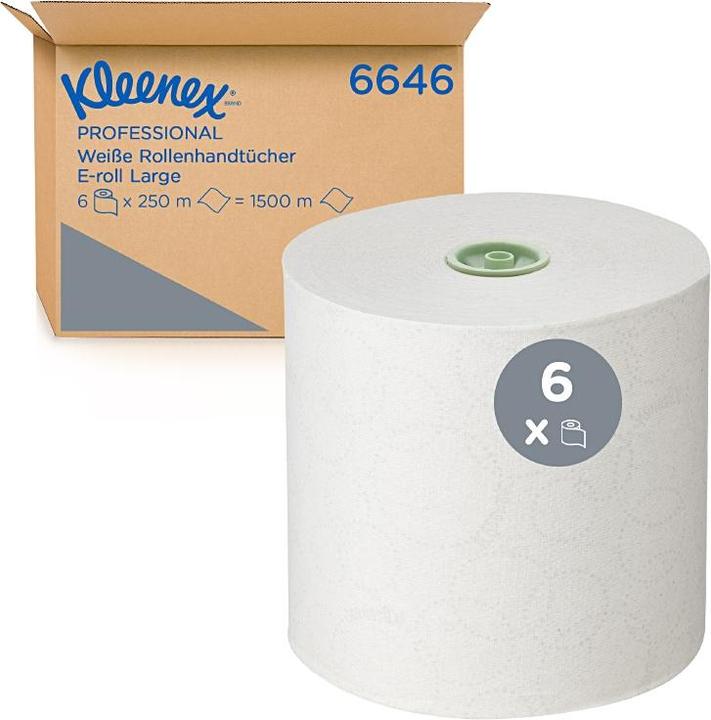 Produktbild Kimberly-Clark Kleenex Papierhandtuchrollen 1-lagig weiss (6 x)