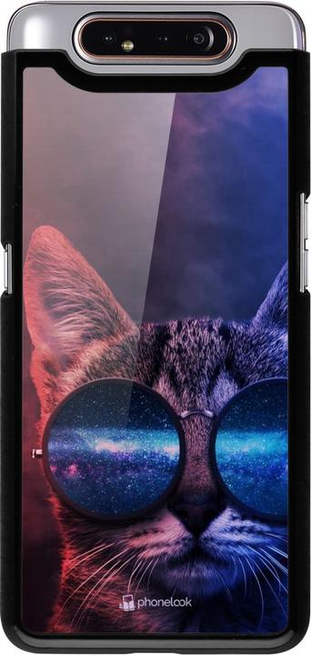 Produktbild PhoneLook Hülle Red Blue Cat Glasses (Samsung Galaxy A80)