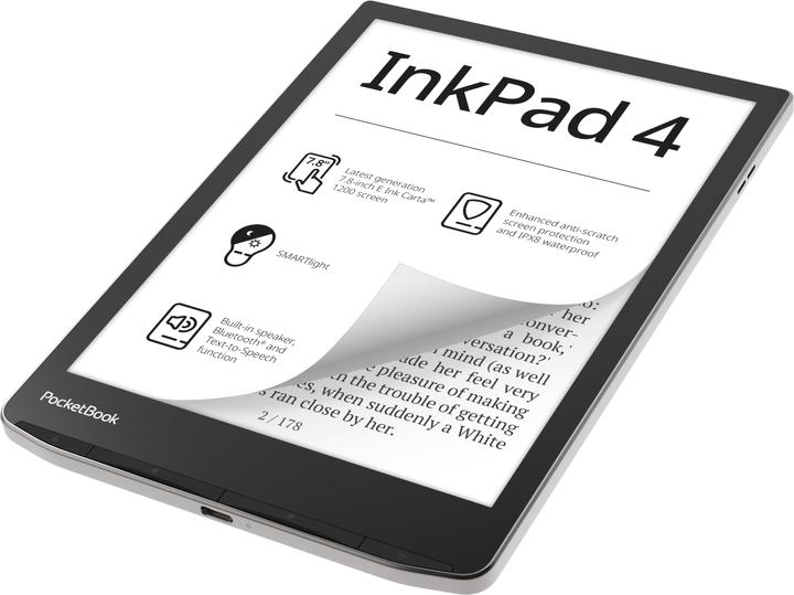 Produktbild PocketBook InkPad 4 (7.80", 32 GB, Stardust Silver)