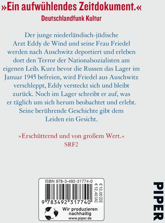 Produktbild Ich blieb in Auschwitz (Deutsch, Eddy de Wind, 2021)