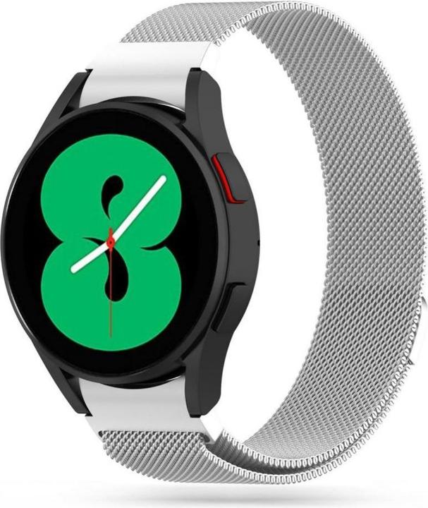 Produktbild Tech Samsung Galaxy Watch 4 Armband, Silberfarbe, 40/42/44/46 mm (40 mm, 42 mm, 44 mm, 46 mm, Edelstahl, Galaxy Watch 4, 5 Pro)