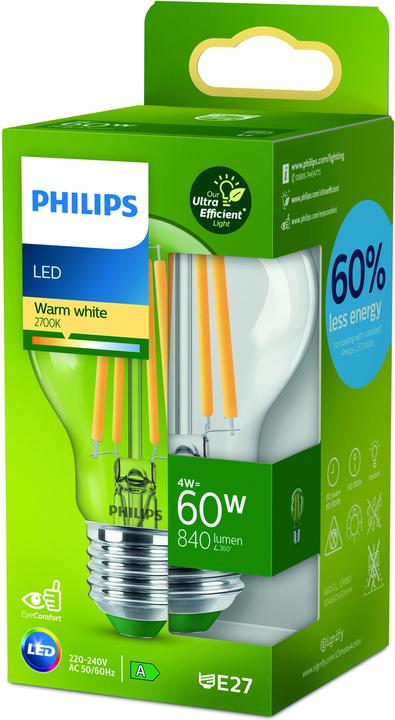 Actual product image Philips LED Classic (E27, 4 W, 840 lm, 1 x, A)