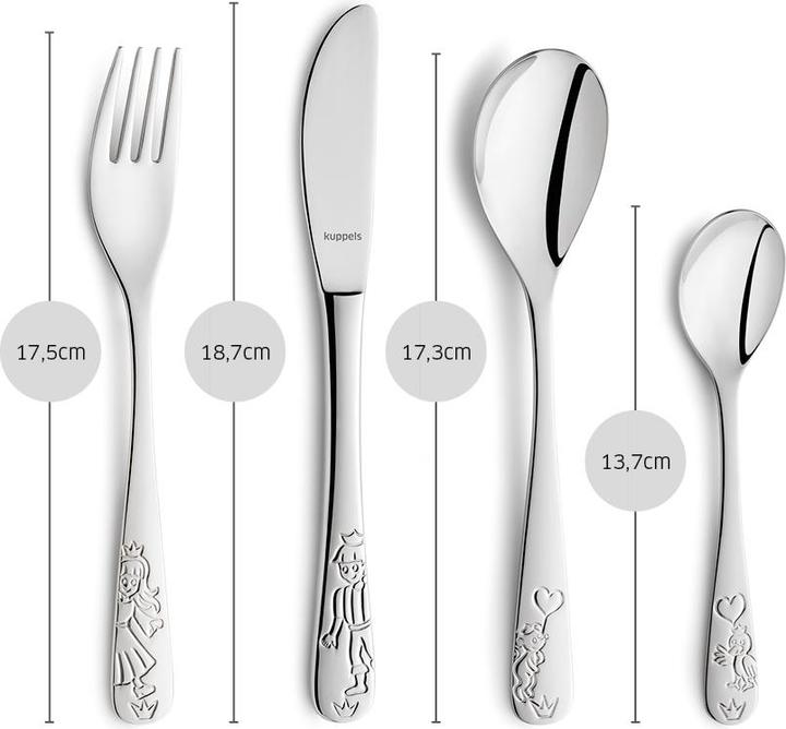 Actual product image Kuppels Children cutlery set 4 pieces 4336 PRINCESS